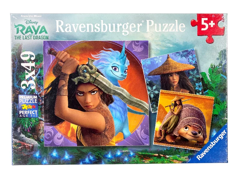 Engaging puzzlesDisney Raya and The Last Dragon - Raya The Brave! 3x49 Piece Puzzle