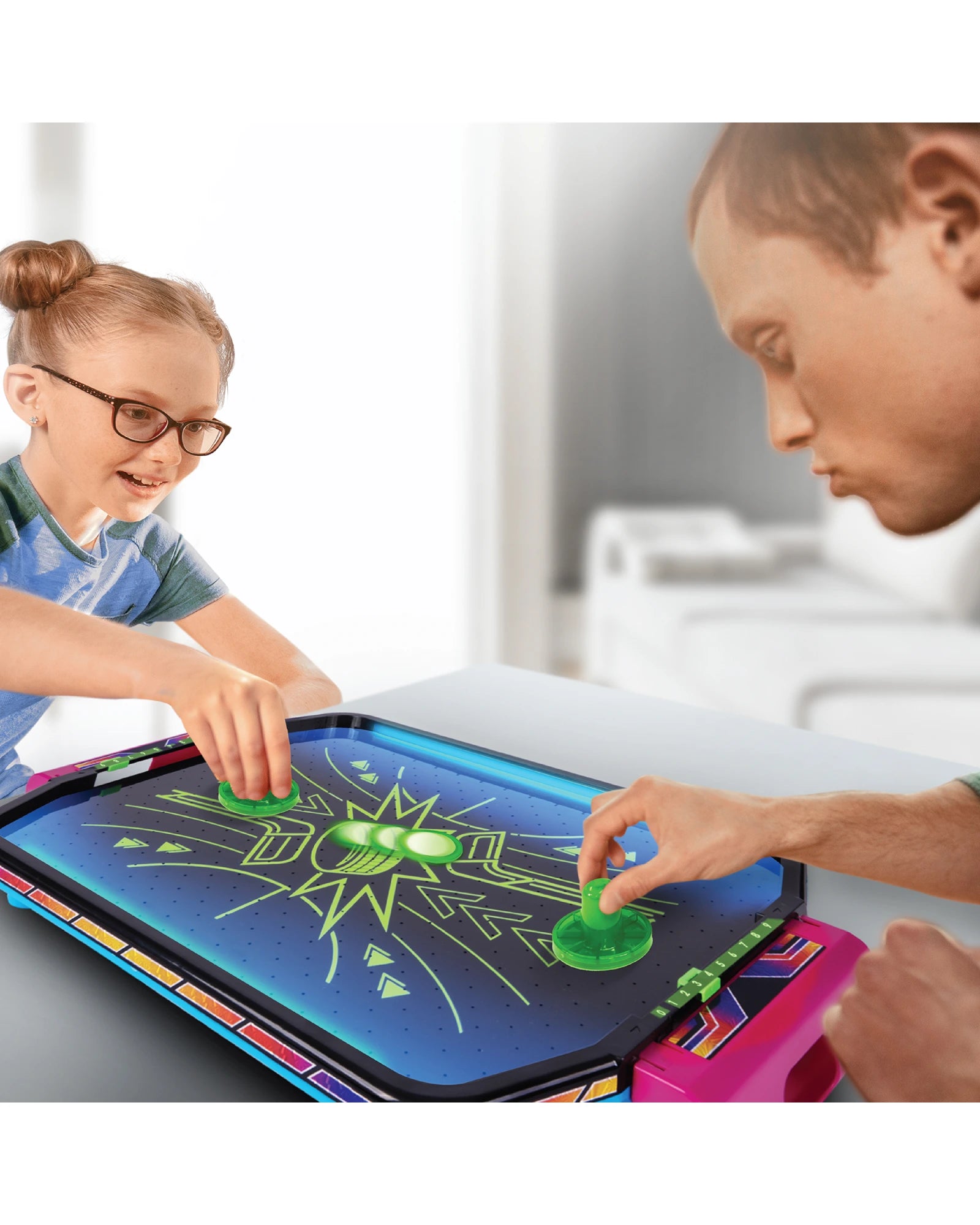 Intricate puzzles Ambassador Electronic Arcade Air Hockey (Hyper Neon Series)
