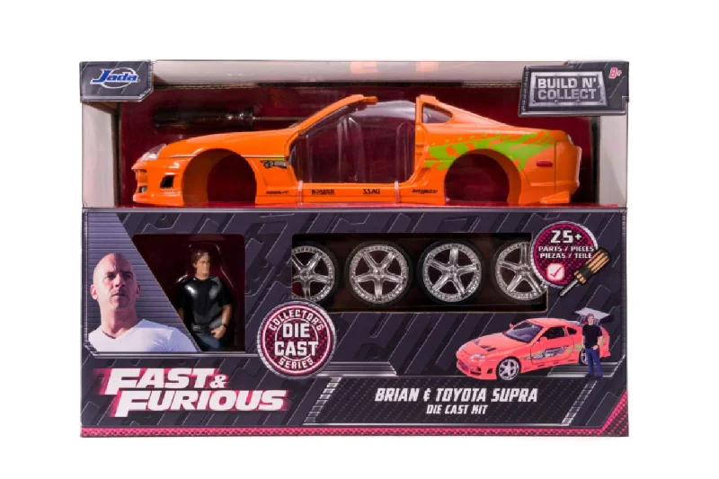 Enthusiastic toysFast and Furious - Brian's Toyota Supra with Brian 1:24 Scale Diecast Model Kit