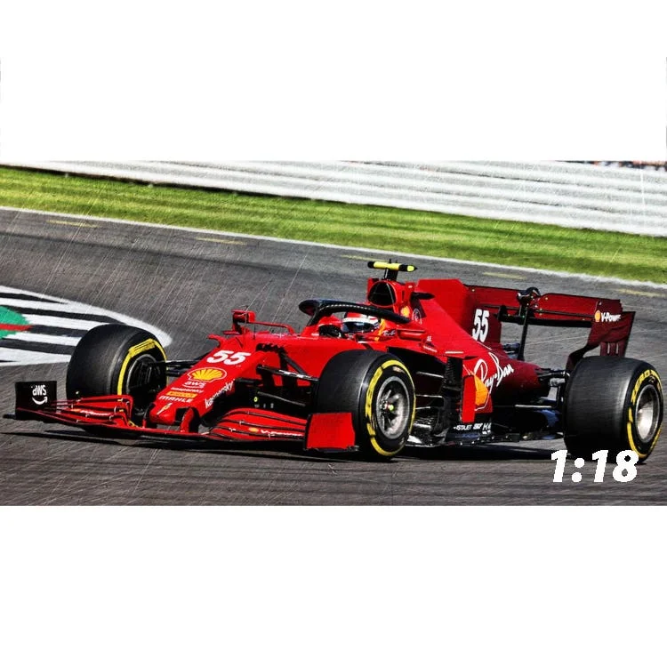 Playful toys Ferrari F1 SF21 - #55 Carlos Sainz Jr - 2021 British GP - 1:18 Model Car Playful toys Ferrari F1 SF21 - #55 Carlos Sainz Jr - 2021 British GP - 1:18 Model Car