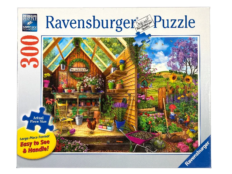 Thought-provoking puzzles Gardener's Get Away 300 Piece Large Format Puzzle