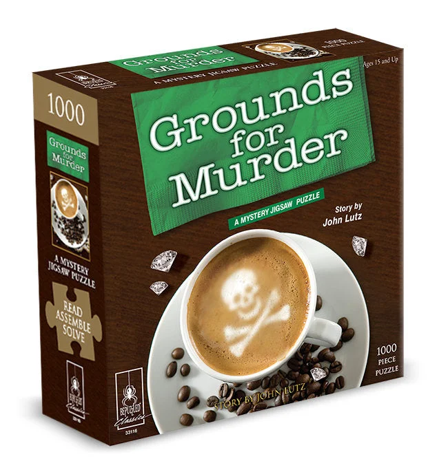 Multi-level puzzles Grounds for Murder 1000 Piece Mystery Puzzle