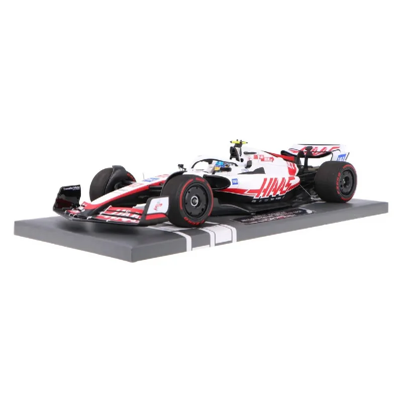High-quality toy cars HAAS F1 TEAM VF-22 - MICK SCHUMACHER - FIRST POINTS - BRITISH GP 2022 - 1:18 Scale Resin Model Car
