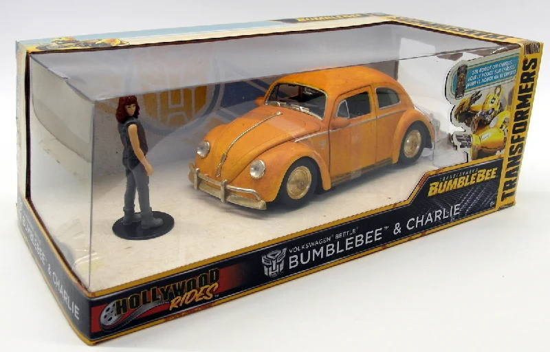 High-quality toy cars Jada 1/24 Scale 30114 - Transformers Volkswagen Beetle Bumblebee & Charlie
