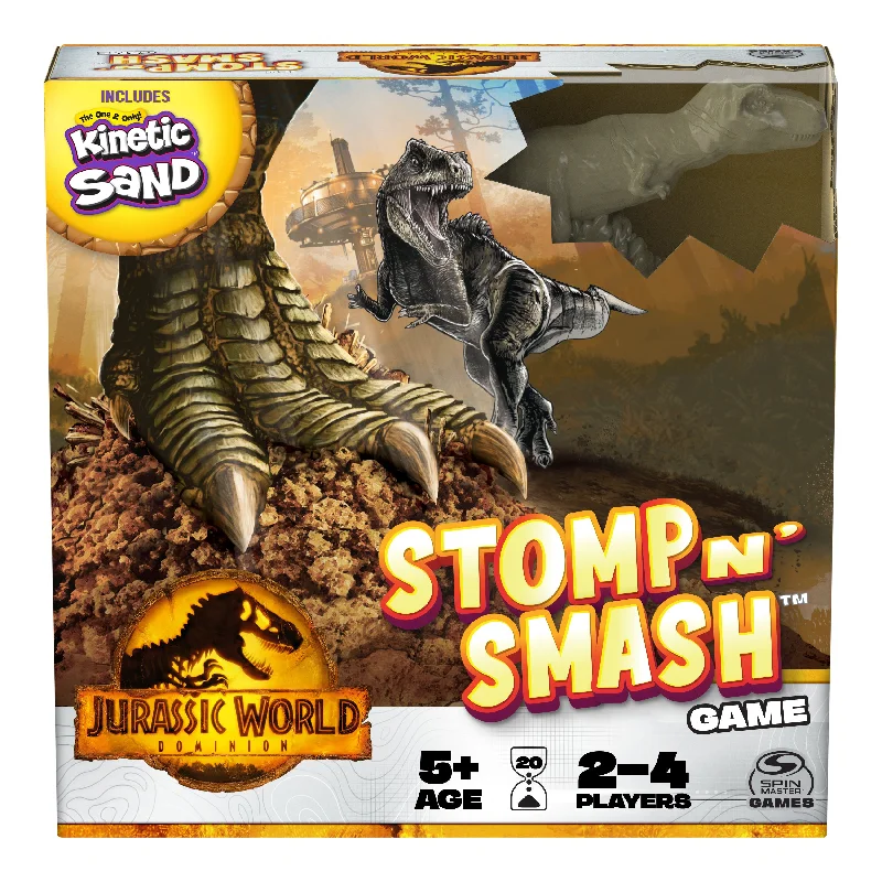Fast-paced games Jurassic World Dominion, Stomp N’ Smash Board Game