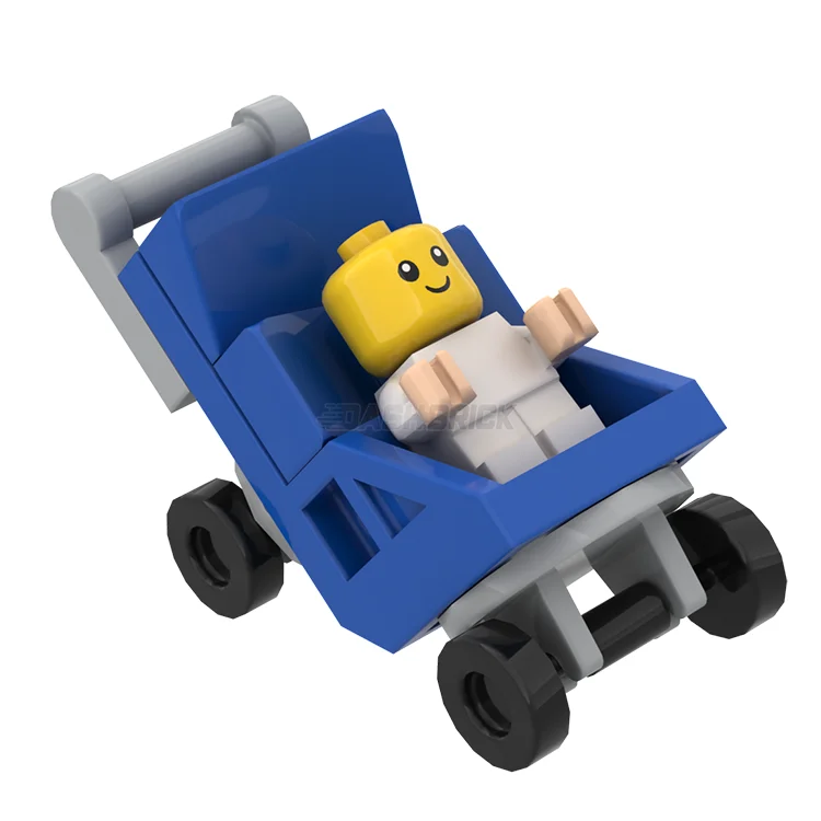 Engagement-boosting LEGO activitiesLEGO "Baby Stroller" - Pram/Buggy/Pushchair, Blue [MiniMOC]