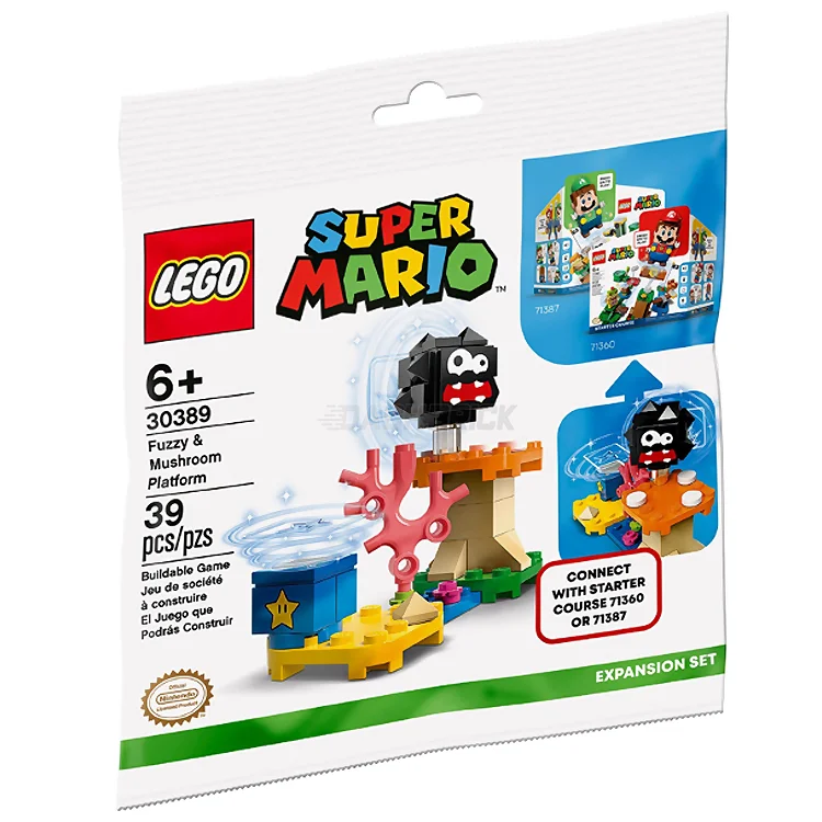 Skill-building LEGO activitiesLEGO Super Mario Fuzzy & Mushroom Platform, Expansion Set Polybag [30389]