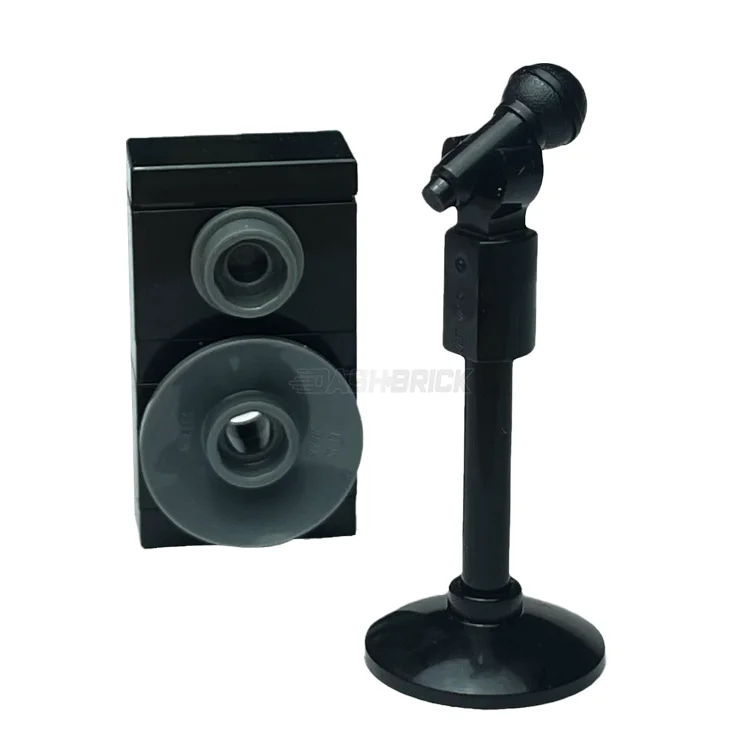 Promoting fine motor skills LEGO setsLEGO "Microphone & Speaker" - Stage Monitor Loudspeaker, Black [MiniMOC]