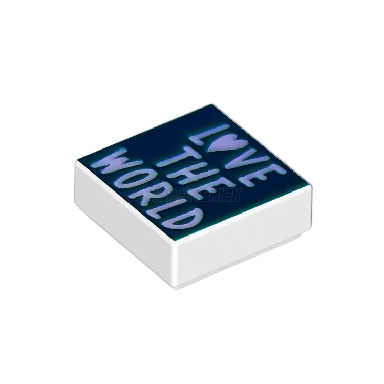 Offering a sense of accomplishment LEGOLEGO Minifigure Accessory - "Love the World" Sign Pattern (1 x 1 Tile) [3070b]