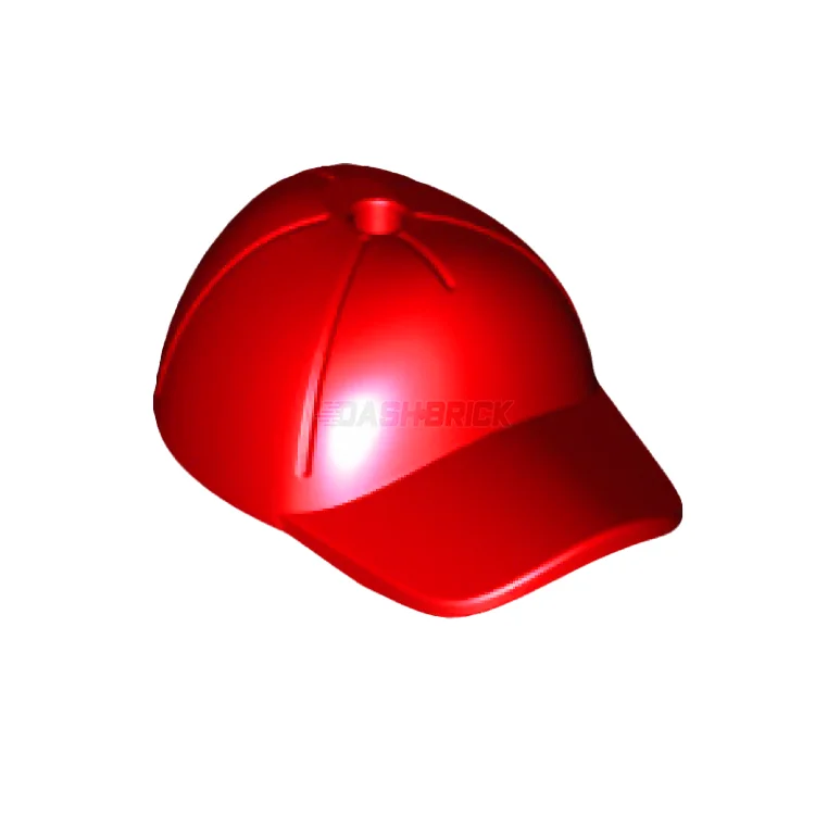 Gender-neutral LEGO toysLEGO Minifigure Part - Hat, Baseball Cap, Short Curved Bill with Seams, Red [11303]
