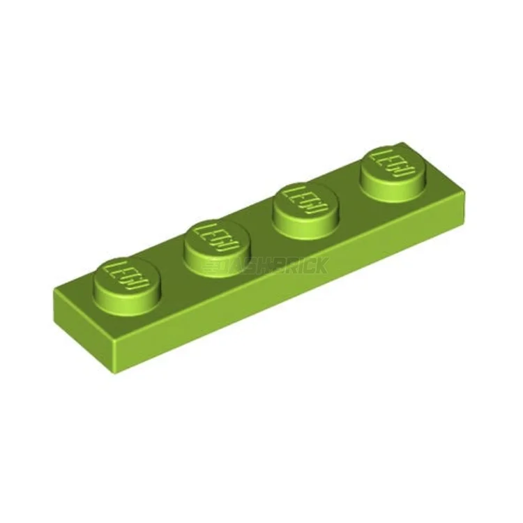 Environmentally friendly LEGO materialsLEGO Plate, 1 x 4, Lime Green [3710] 4187743