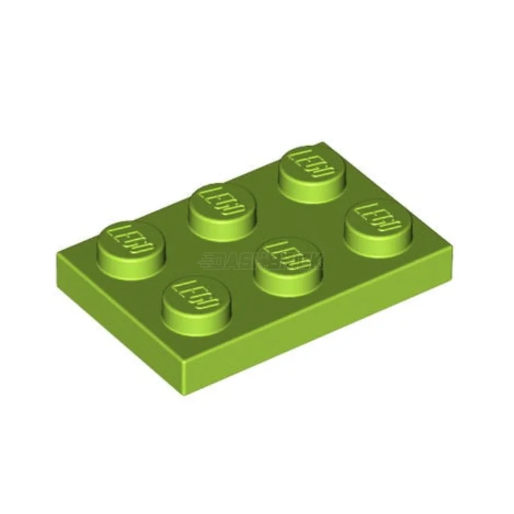 Fun-filled LEGO adventuresLEGO Plate, 2 x 3, Lime Green [3021]