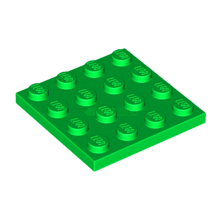 Non-toxic and safe LEGO toysLEGO Plate 4 x 4, Bright Green [3031] 4617799