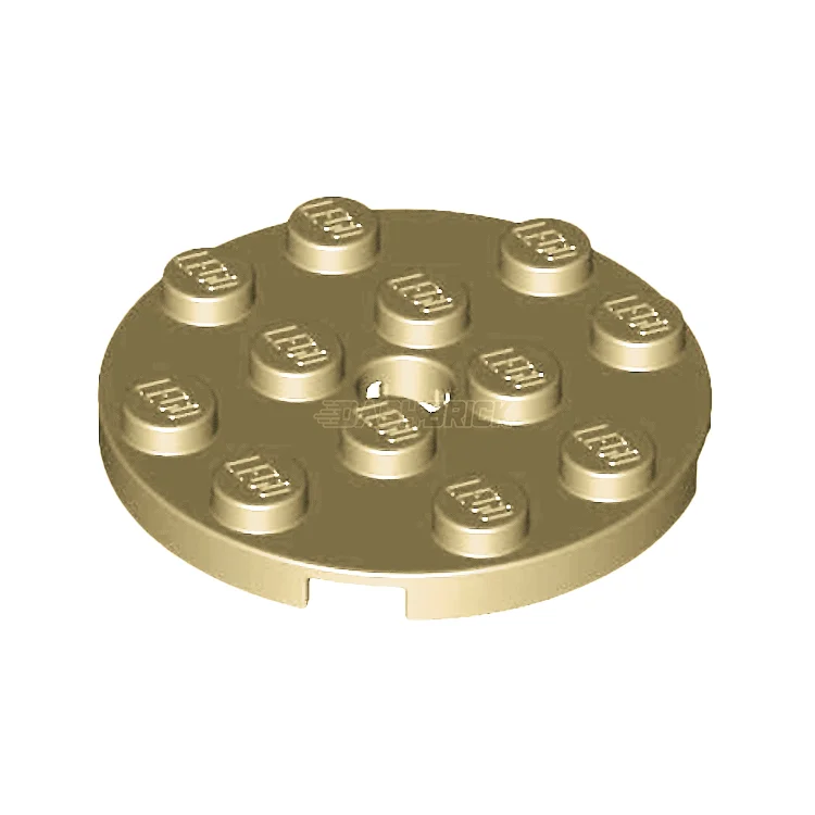 Customizable and personalized LEGO optionsLEGO Plate, Round 4 x 4 with Hole, Tan [60474] 6302268