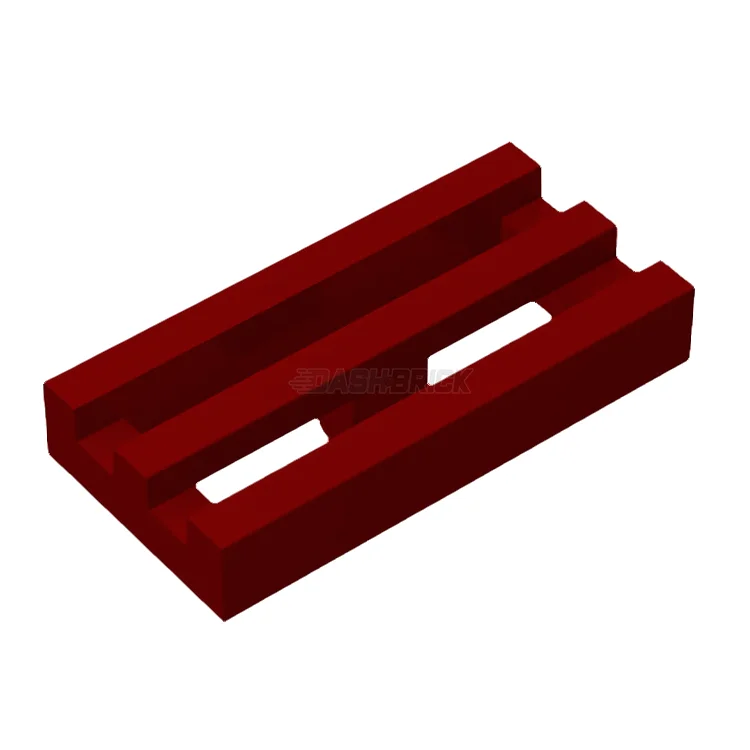 Gender-neutral LEGO toysLEGO Tile, Modified 1 x 2 Grille, Bottom Groove/Lip, Dark Red [2412b] 4541506