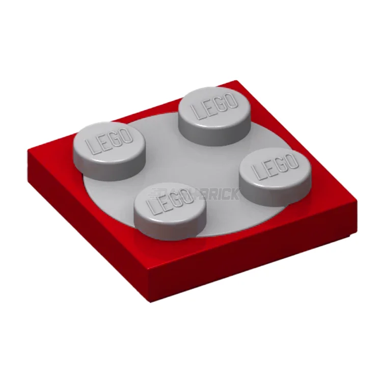 Endlessly customizable LEGO setsLEGO Turntable 2 x 2 Plate with Light Gray Top, Red [3680c02] 3680/3679