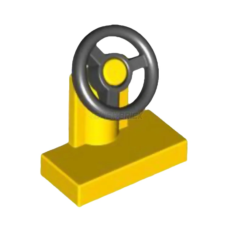 Endlessly replayable LEGO scenariosLEGO Vehicle, Steering Stand 1 x 2, Black Steering Wheel, Yellow [3829c01] 9553