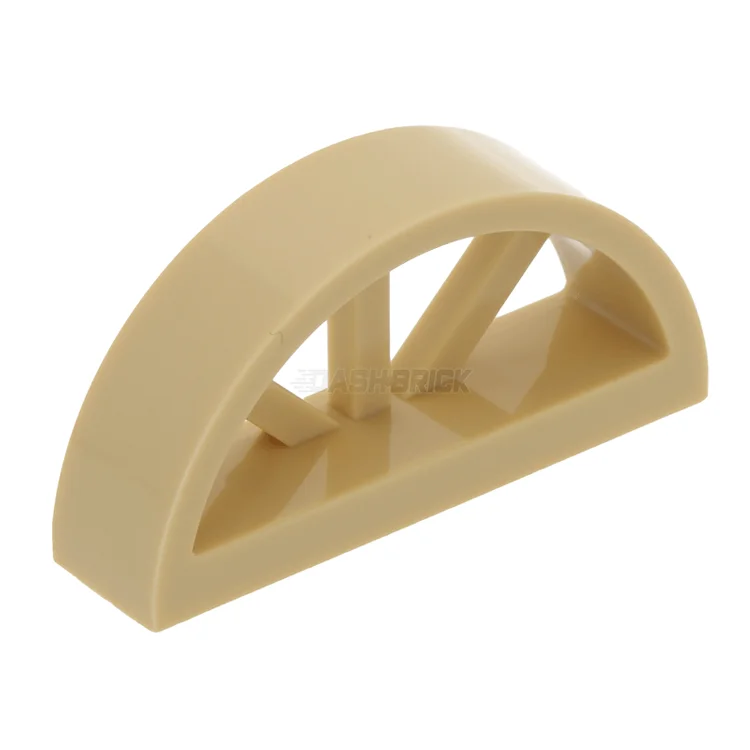 Family-friendly LEGO experiencesLEGO Window 1 x 4 x 1 2/3, Spoked Rounded Top, Tan [20309] 6112306