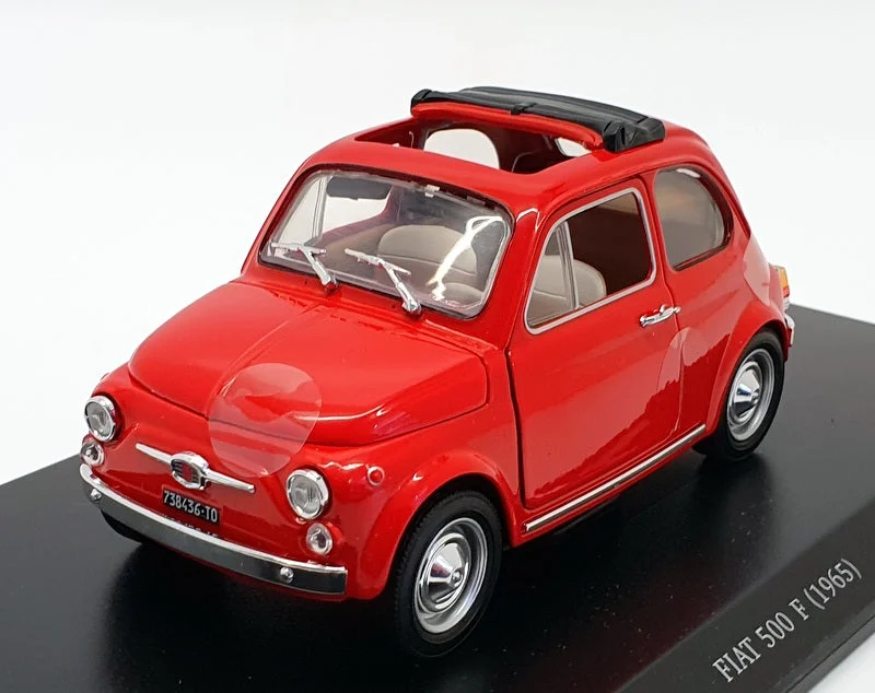 High-quality materials toys Leo Models 1/24 Scale Diecast - 1965 Fiat 500 F - Red