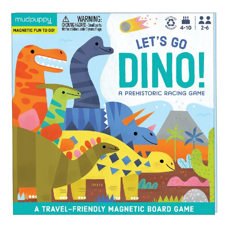 Age-appropriate puzzles LET'S GO, DINOS! MAGNETIC BOARD GAME