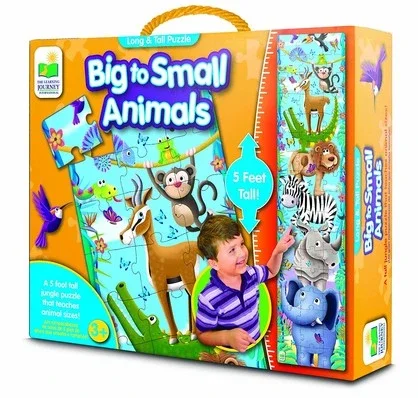 Interactive games LONG AND TALL PUZZLES-BIG TO SMALL ANIMALS