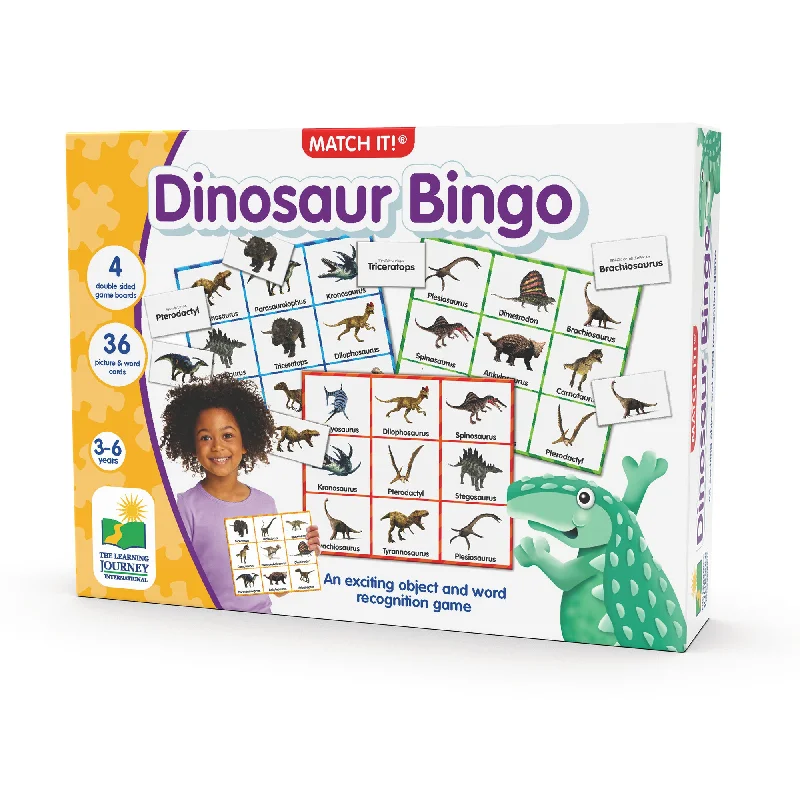 Intricate puzzles Match It! Bingo Dinosaurs