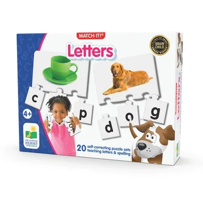 Thought-provoking puzzles MATCH-IT LETTERS