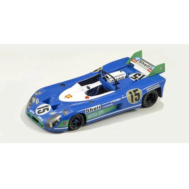 High-quality materials toys Matra Simca MS 670 No.15 Winner 24H Le Mans 1972 - H. Pescarolo - G. Hill - With Acrylic Cover - 1:18 Scale Resin Model Car