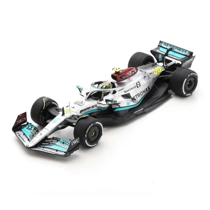 High-quality materials toys Mercedes-AMG Petronas F1 W13 E Performance No.44 Mercedes-AMG Petronas F1 Team - 2nd French GP 2022 - Lewis Hamilton.  300th GP.  With Acrylic Cover - 1:18 Scale Resin Model Car