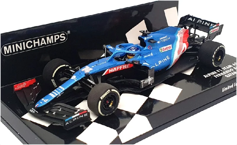 Playful toys Minichamps 1/43 Scale 417 212114 - F1 Alpine A521 Qatar GP 2021 Alonso