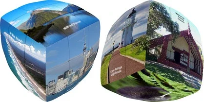 Engaging puzzlesNEW ZEALAND PLACES  3X3  PILLOW  PRINTED
