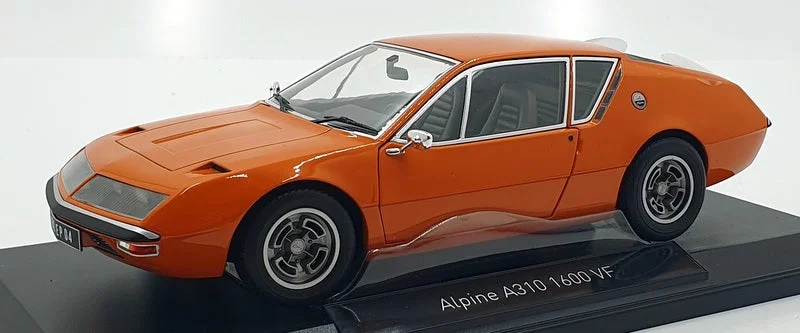 High-quality toy cars Norev 1/18 Scale Diecast 185402 - 1974 Alpine A310 1600 VF - Acropolis Orange