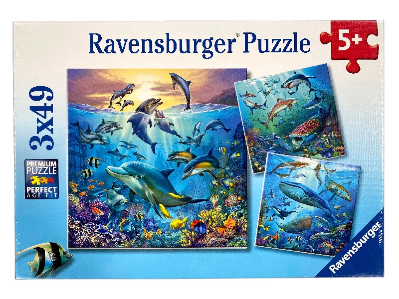 Entertaining games Ocean Life - 3x49 Piece Puzzles