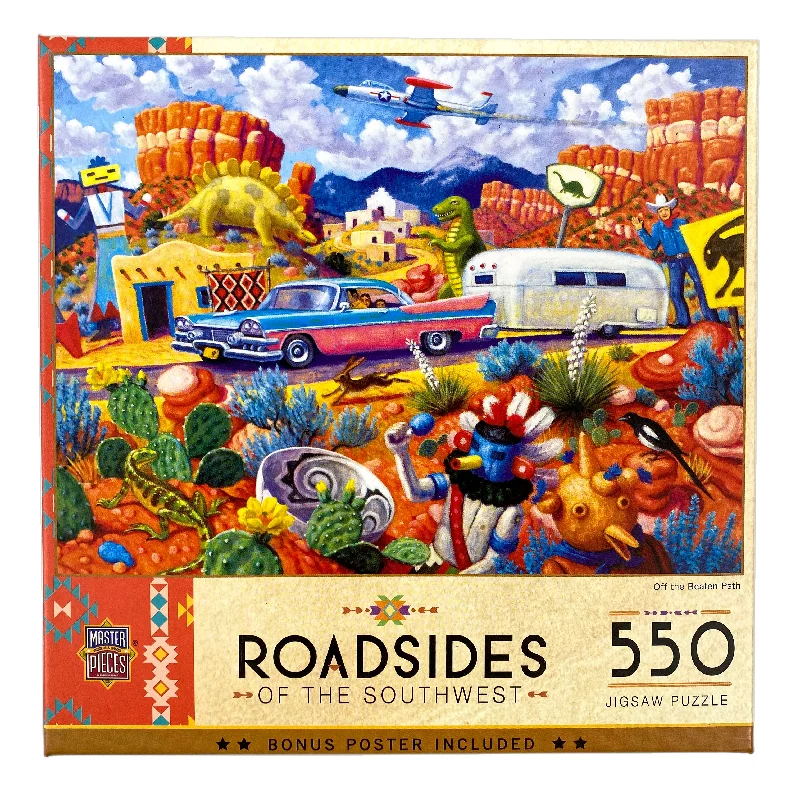Exciting gamesOff The Beaten Path 550 Piece Roadsides of The Southwest Puzzle