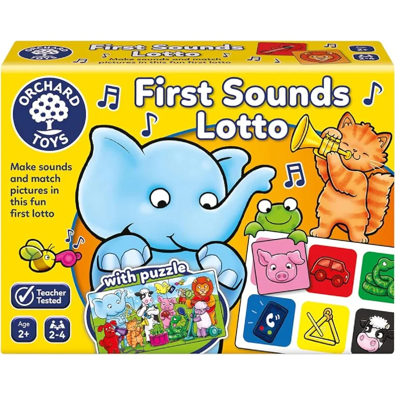 Age-appropriate puzzles Orchard Toys First Sounds Lotto Game