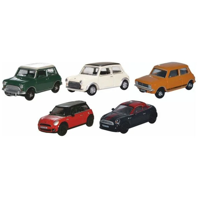 Enthusiastic toysOXFORD 1/76 Classic/Cooper/1275GT/New Mini/Coupe 5 Piece Set