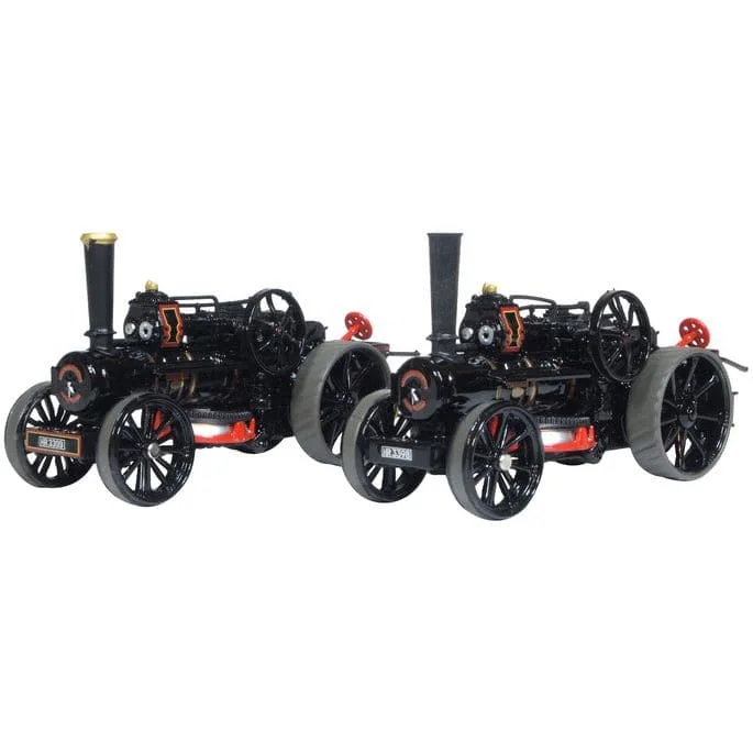 High-quality materials toys OXFORD 1/76 Fowler BB1 Ploughing Engine X2 Master & Mistress