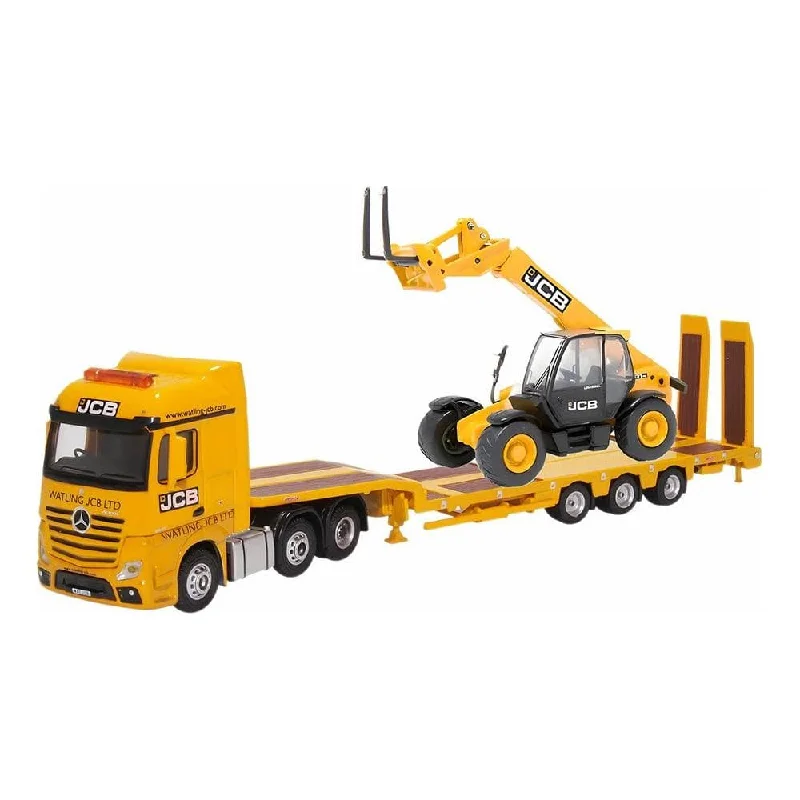 High-quality toy cars OXFORD Mercedes Actros Semi Low Loader & 531 70 Load All