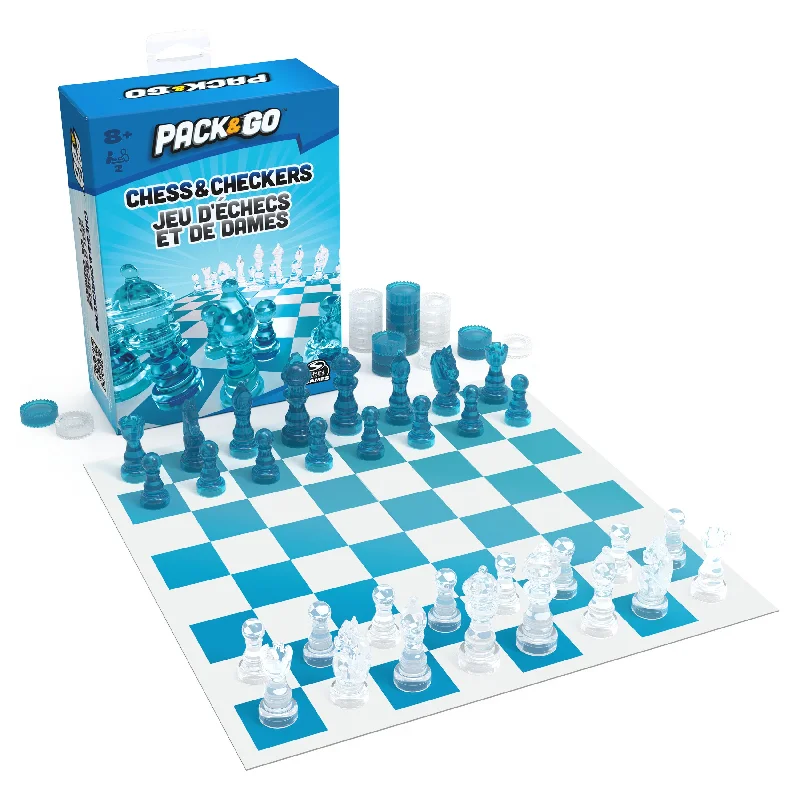 Educational games Pack & Go Chess & Checkers Board Game