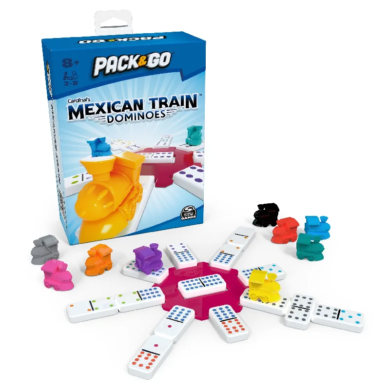Competitive games Pack & Go Mexican Train Dominoes