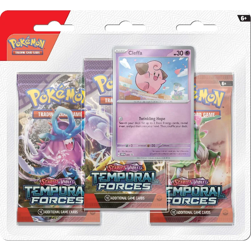 Thought-provoking puzzles Pokemon TCG Scarlet & Violet 5 Temporal Forces Three Booster Blister Assorted Styles