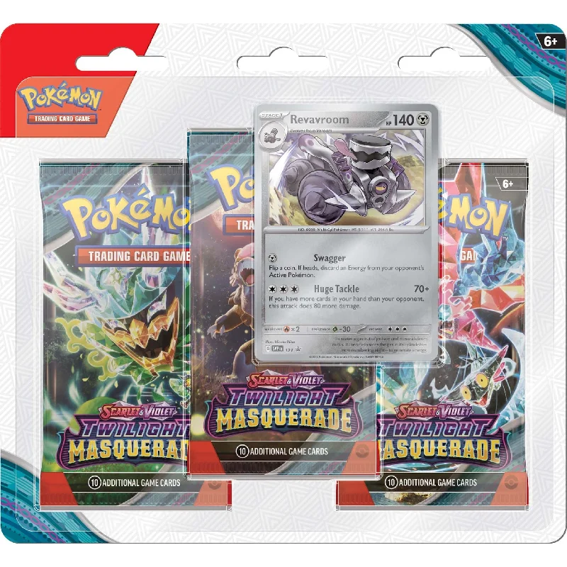 Engaging puzzlesPokemon TCG Scarlet & Violet 6 Twilight Masquerade Three Booster Blister Assorted Styles