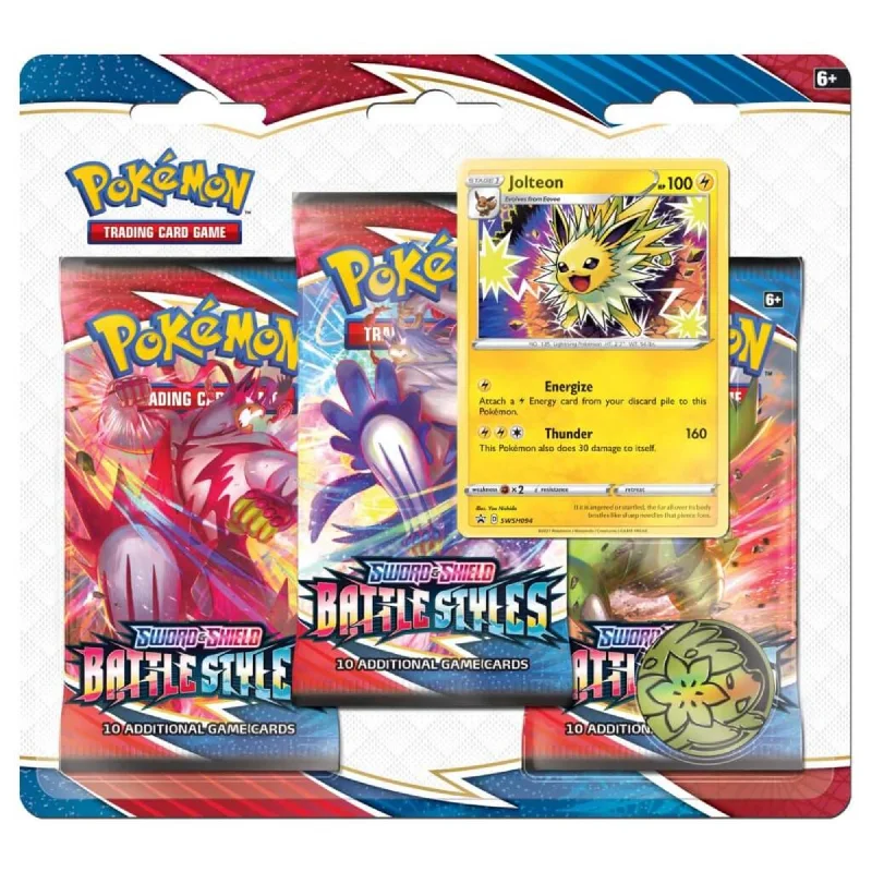 Exciting gamesPokemon TCG Sword & Shield Battle Styles 3 Booster Blister Pack Assorted Styles