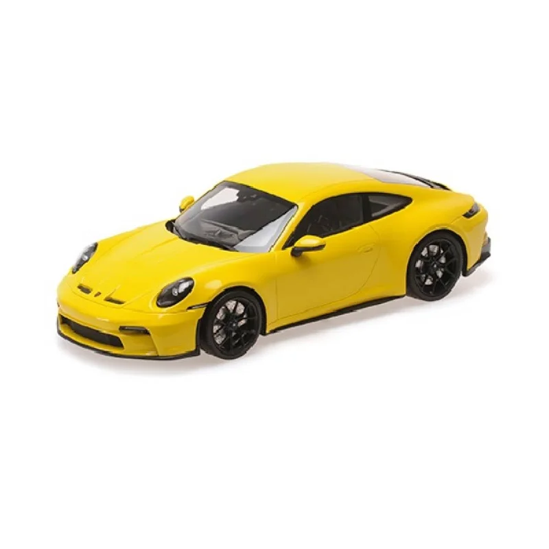 High-quality toy cars PORSCHE 911 (992) GT3 TOURING - 2022 - YELLOW W/BLACK WHEELS - 1:18 Scale Resin Model Car