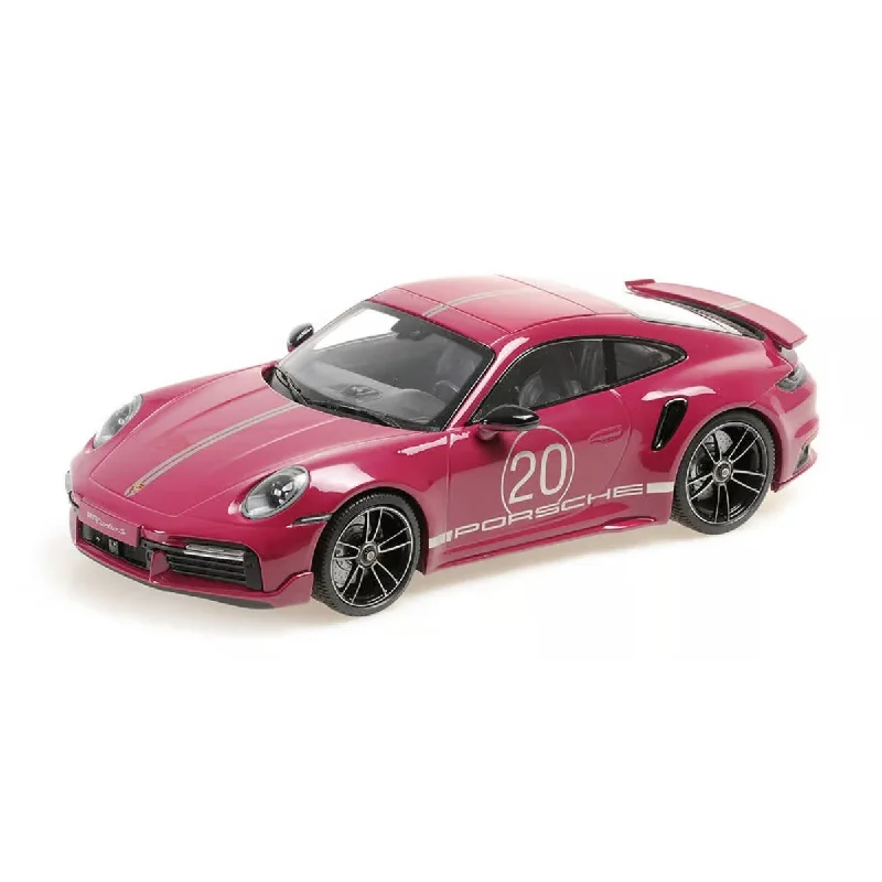 Durable toysPORSCHE 911 (992) TURBO S COUPE SPORT DESIGN - 2021 - RED - 1:18 Scale Diecast Model Car
