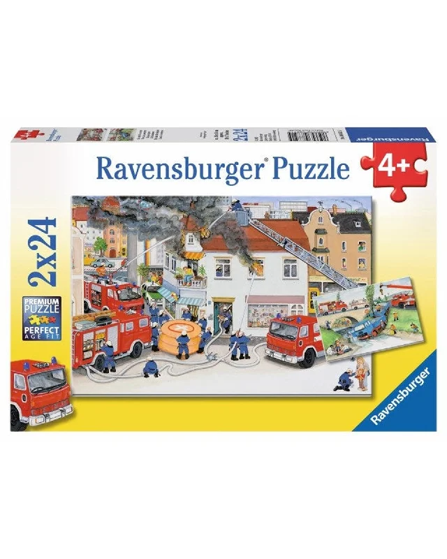 Challenging puzzles Ravensburger Busy Fire Brigade Puzzle 2X24 Piece