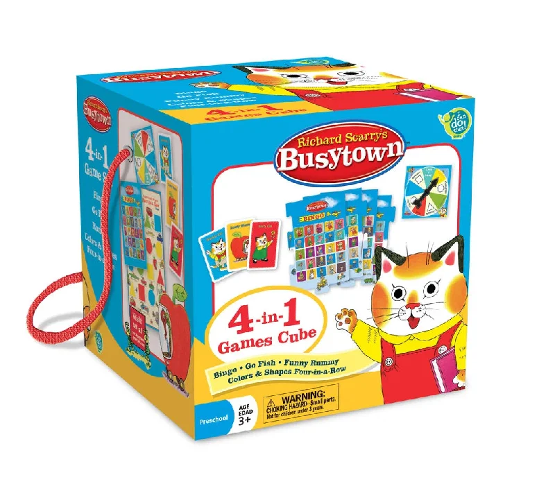 Logical puzzles RICHARD SCARRY  BUSYTOWN TRAVEL CUBE (4 GAMES)