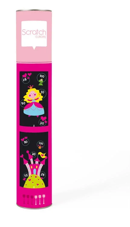 Fast-paced games SCRATCH DARTS - PRINCESS MAGNETIC 70X36CM 2-SIDED PRINTING