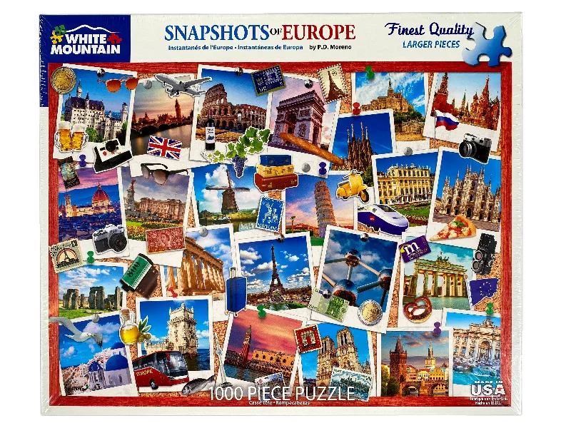 Thought-provoking puzzles Snapshots of Europe 1000 Piece Puzzle