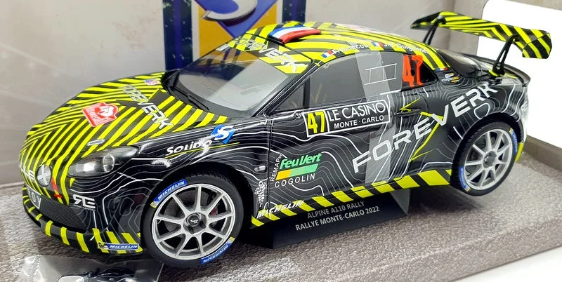 Enthusiastic toysSolido 1/18 Scale Diecast S1801618 - Alpine A110 Rally RMC2022 #47 Delecour